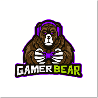 Gamer Bear Posters and Art